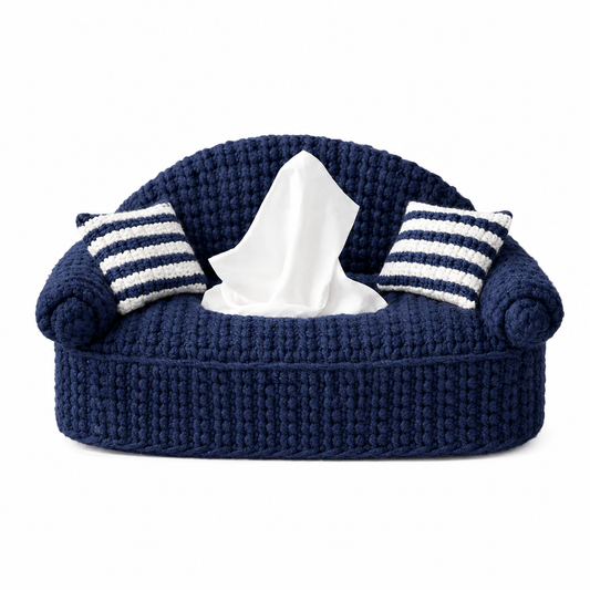 Kit crochet boîte à mouchoirs canapé | kit complet débutant DIY | Housse déco maison à crocheter | MyPeluchic