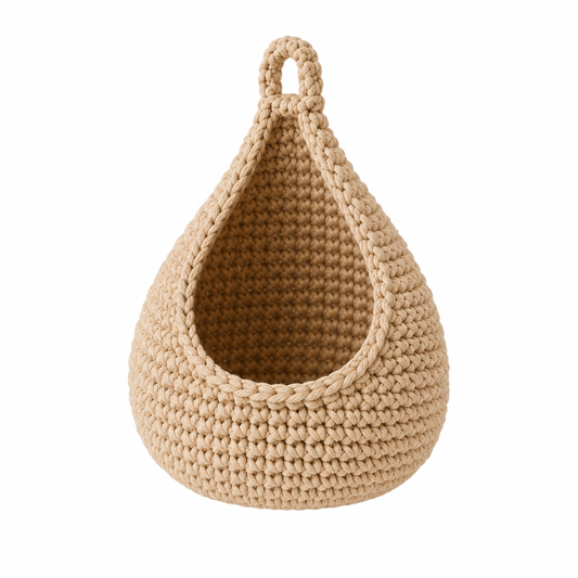 Kit crochet panier de rangement suspendu | Kit crochet complet DIY | Panier décoratif maison | MyPeluchic