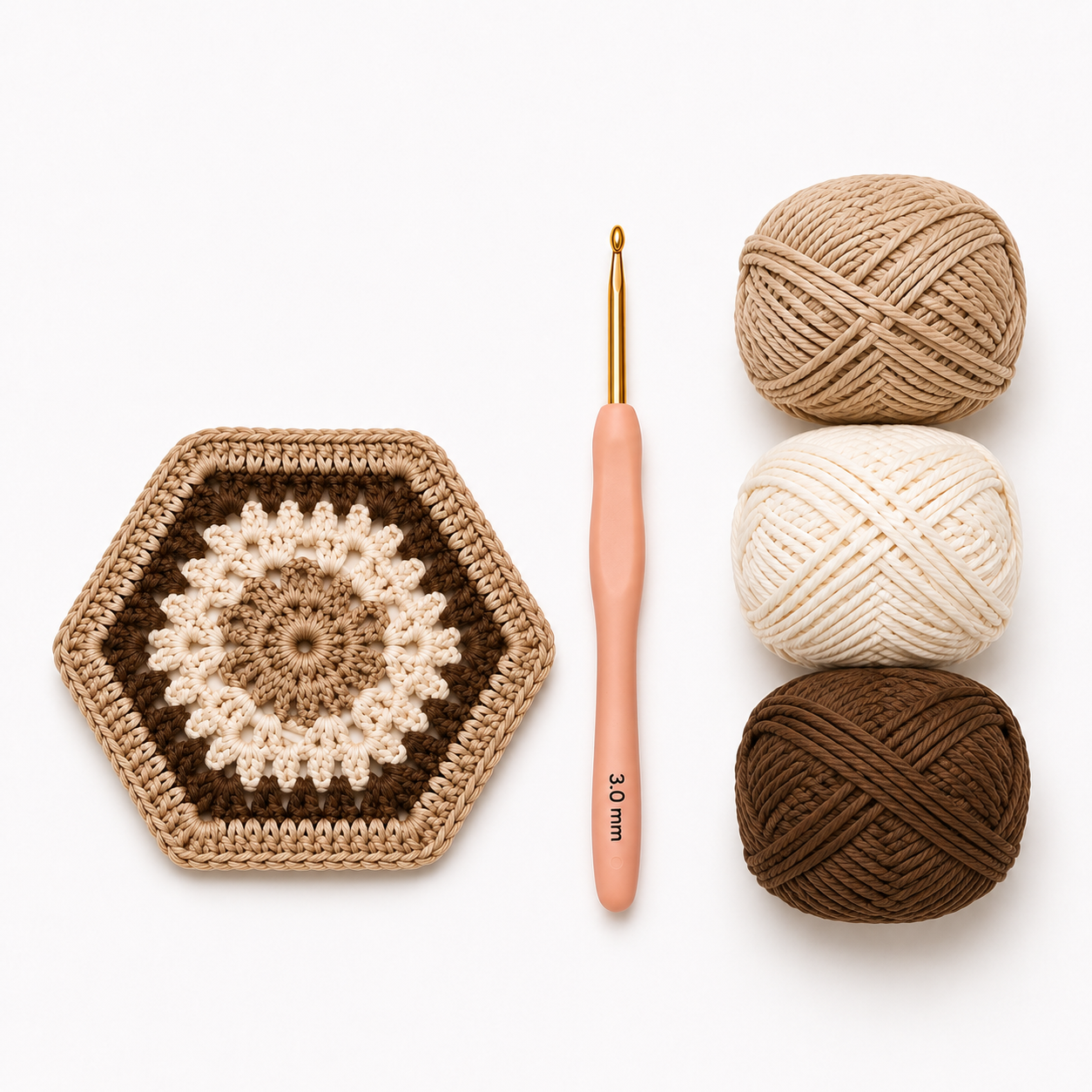 Kit crochet | Dessous de verre | Kit DIY débutant | MyPeluchic