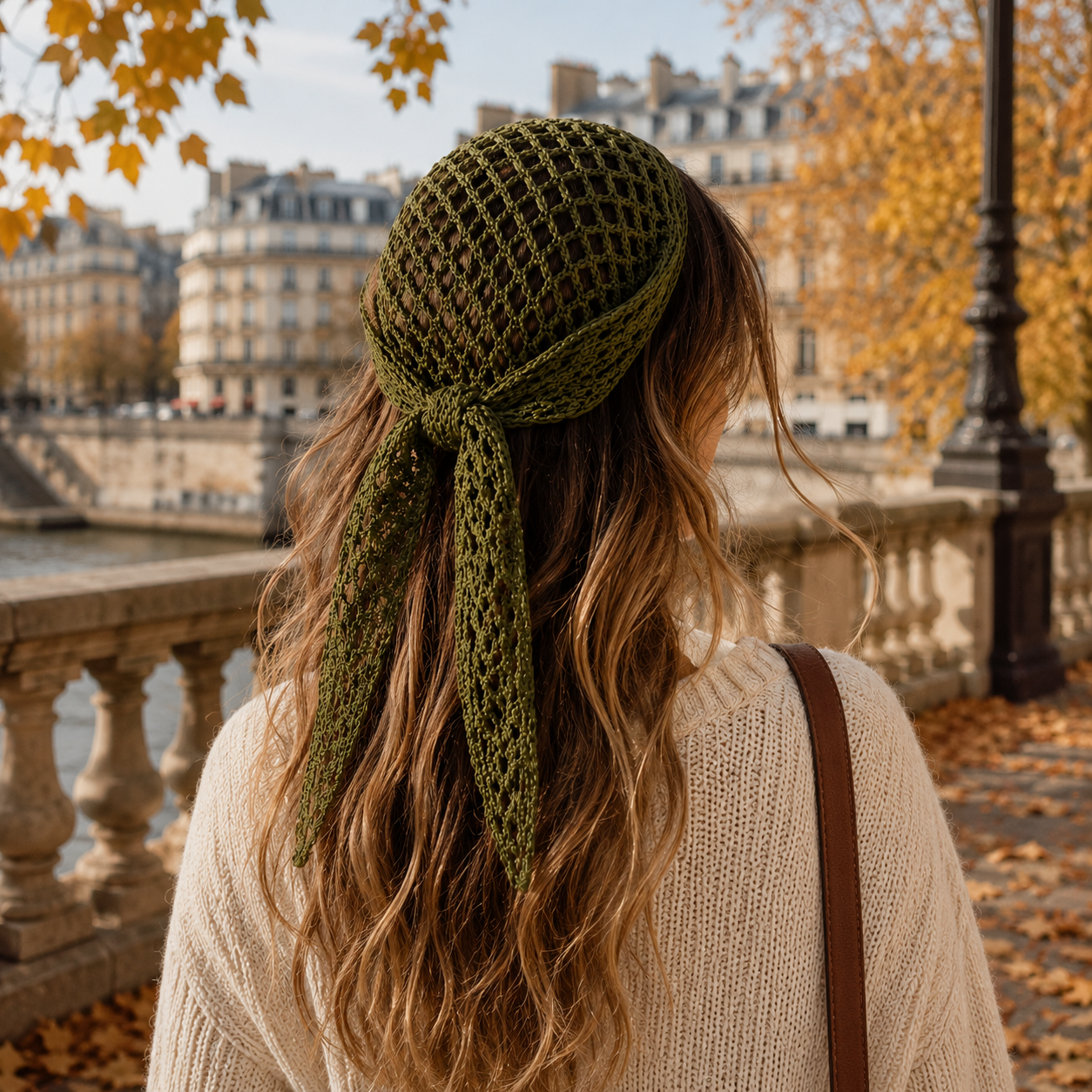 Kit crochet bandana femme – Foulard cheveux à crocheter DIY débutant | MyPeluchic