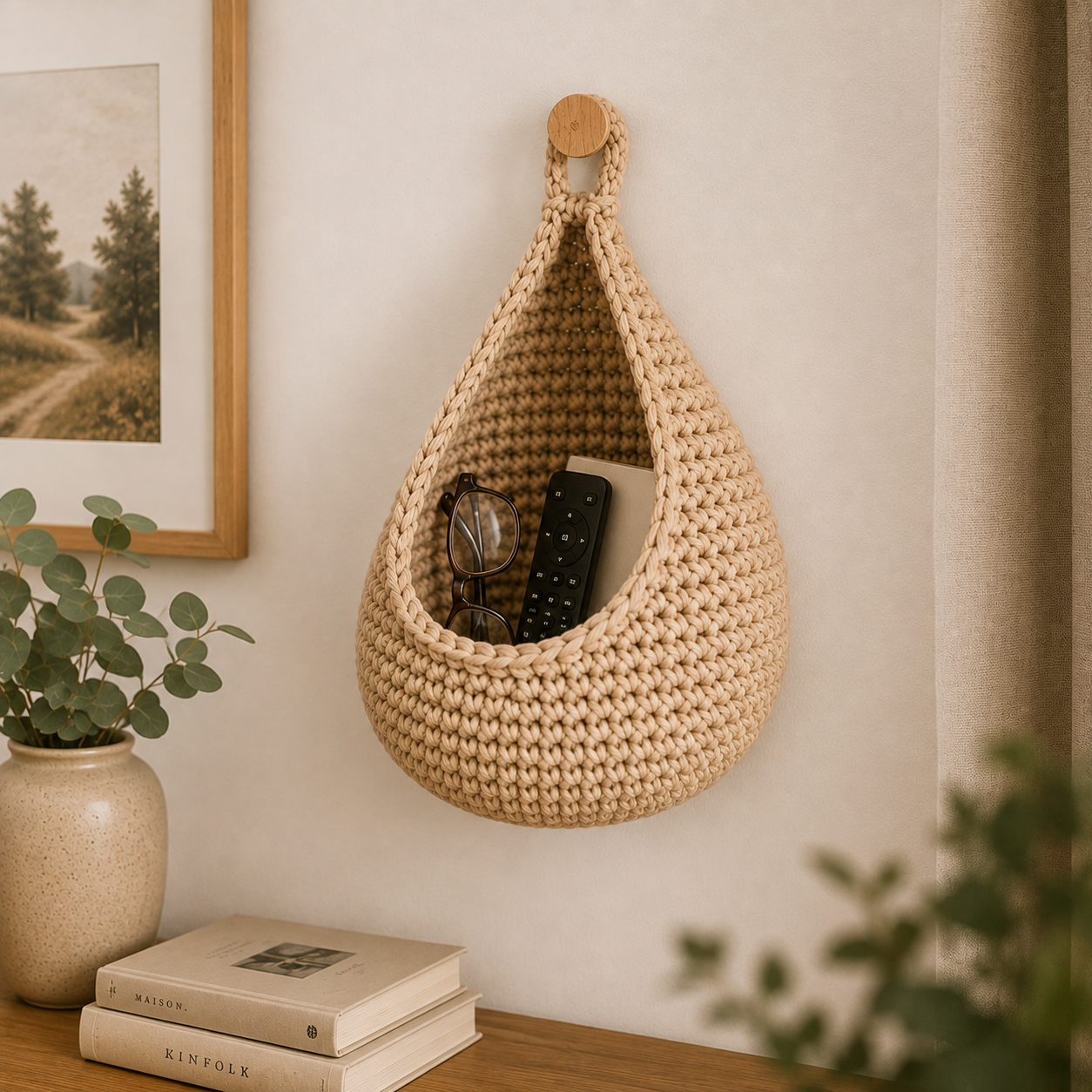 Kit crochet panier de rangement suspendu | Kit crochet complet DIY | Panier décoratif maison | MyPeluchic