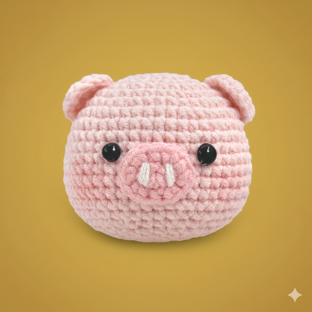 Kit crochet | Cochon amigurumi | Kit DIY débutant | MyPeluchic