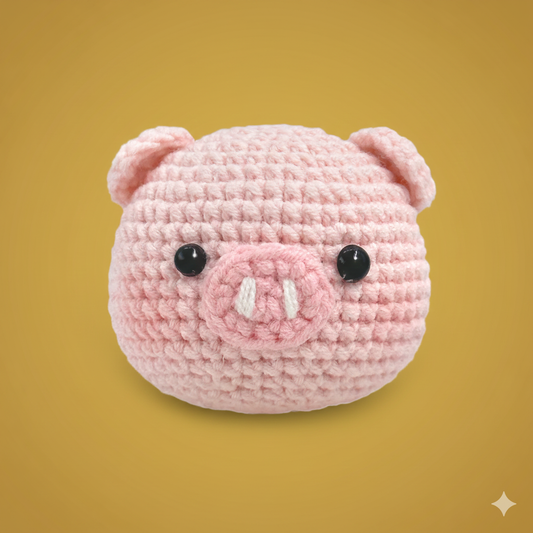 Kit crochet | Cochon amigurumi | Kit DIY débutant | MyPeluchic