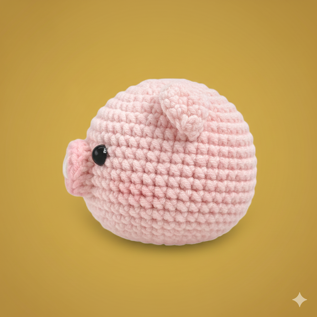 Kit crochet | Cochon amigurumi | Kit DIY débutant | MyPeluchic