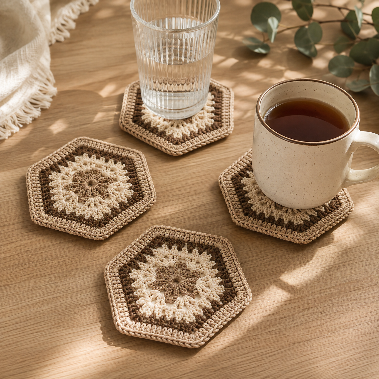 Kit crochet | Dessous de verre | Kit DIY débutant | MyPeluchic