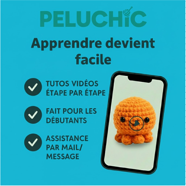 Kit crochet | Poulpe amigurumi | Kit DIY débutant | MyPeluchic