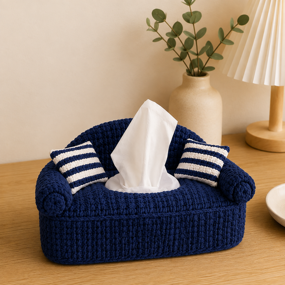Kit crochet boîte à mouchoirs canapé | kit complet débutant DIY | Housse déco maison à crocheter | MyPeluchic
