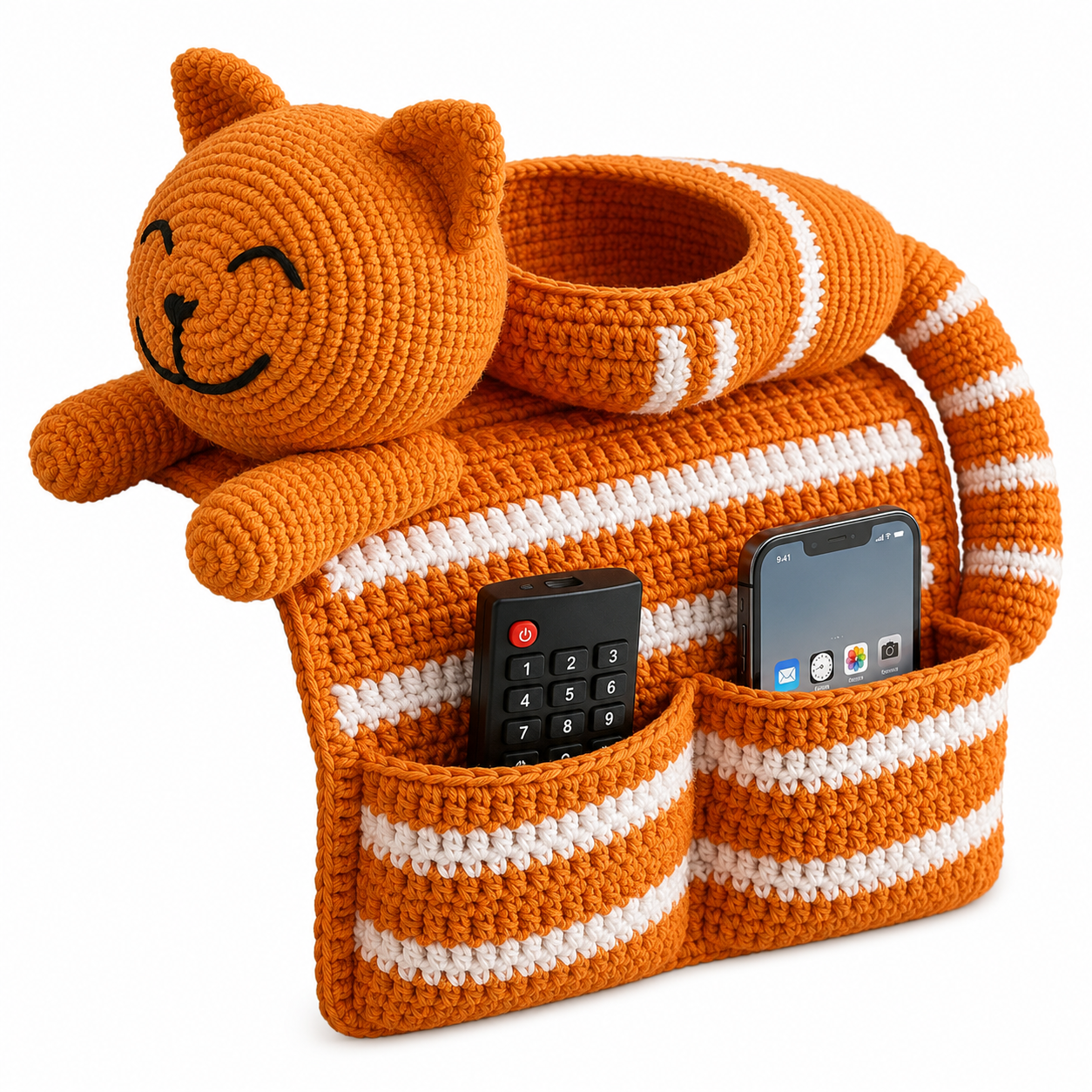 Kit crochet organiseur de canapé chat | Rangement DIY | MyPeluchic