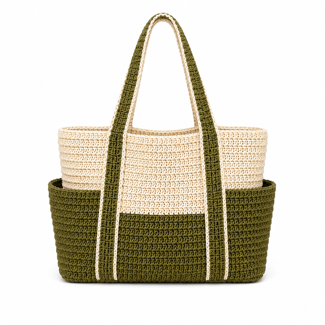 Kit crochet sac à main | Sac fourre-tout vert olive DIY | MyPeluchic